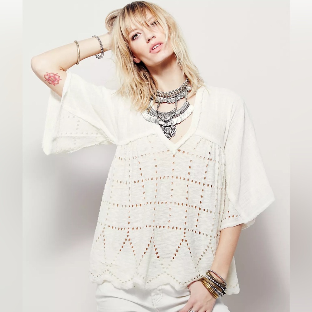 Free People Summer Lovin Frayed Top - Picture 2 of 10